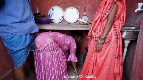 desi randi step family in kitchen